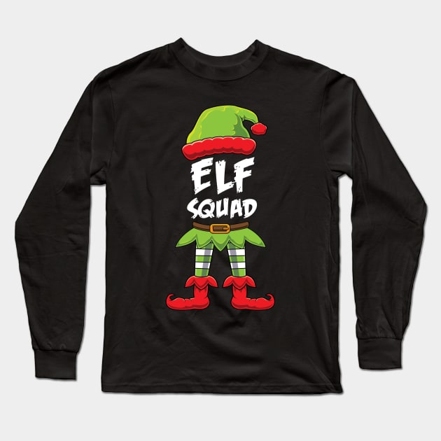 Christmas Santas Elf squad- Funny costume xmas Long Sleeve T-Shirt by tmuzaa
